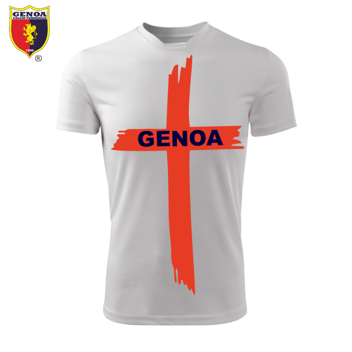 T Shirt Genoa – Gradinata Nord ufficiale, stile rossoblù