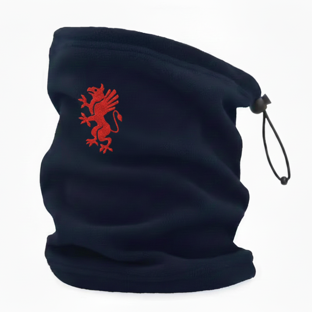 Scaldacollo Fleece Blu Navy con Ricamo Grifone