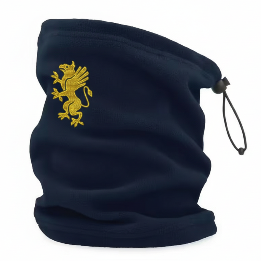 Scaldacollo Fleece Blu Navy con Ricamo Grifone