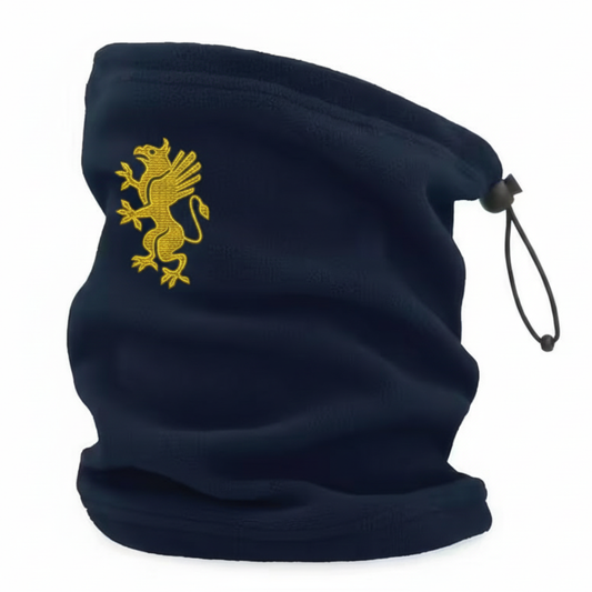 Scaldacollo Fleece Blu Navy con Ricamo Grifone