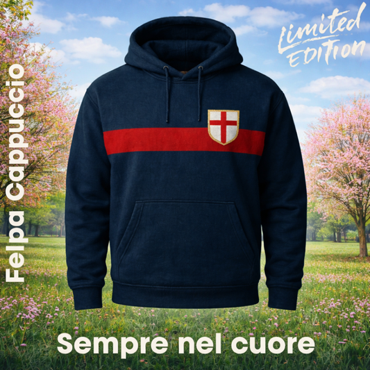 Felpa con Cappuccio "Sempre nel Cuore" – Genoa
