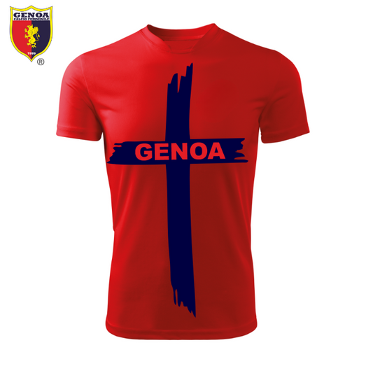 Maglia Tifoso Genoa – Croce Iconica Dipinta | T-shirt Uomo/Donna