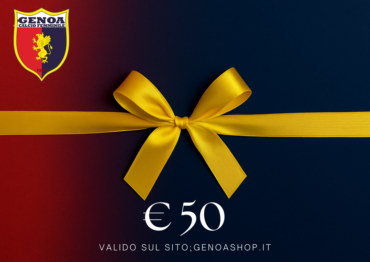 Gift Card Genoa – 25€, 50€, 75€, 100€