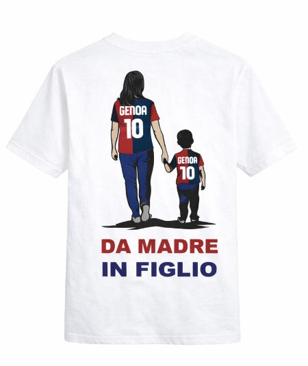 T-shirt Genoa "Da Madre in Figlio" | Cuore Rossoblù