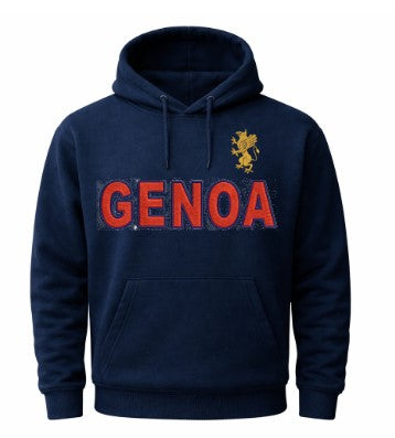 Felpa GENOA Heritage – Stampa DTF Effetto Ricamo