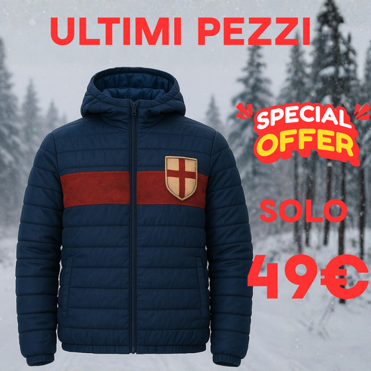 Giubbotto Imbottito Idrorepellente con Cappuccio – Vintage Stripe Edition